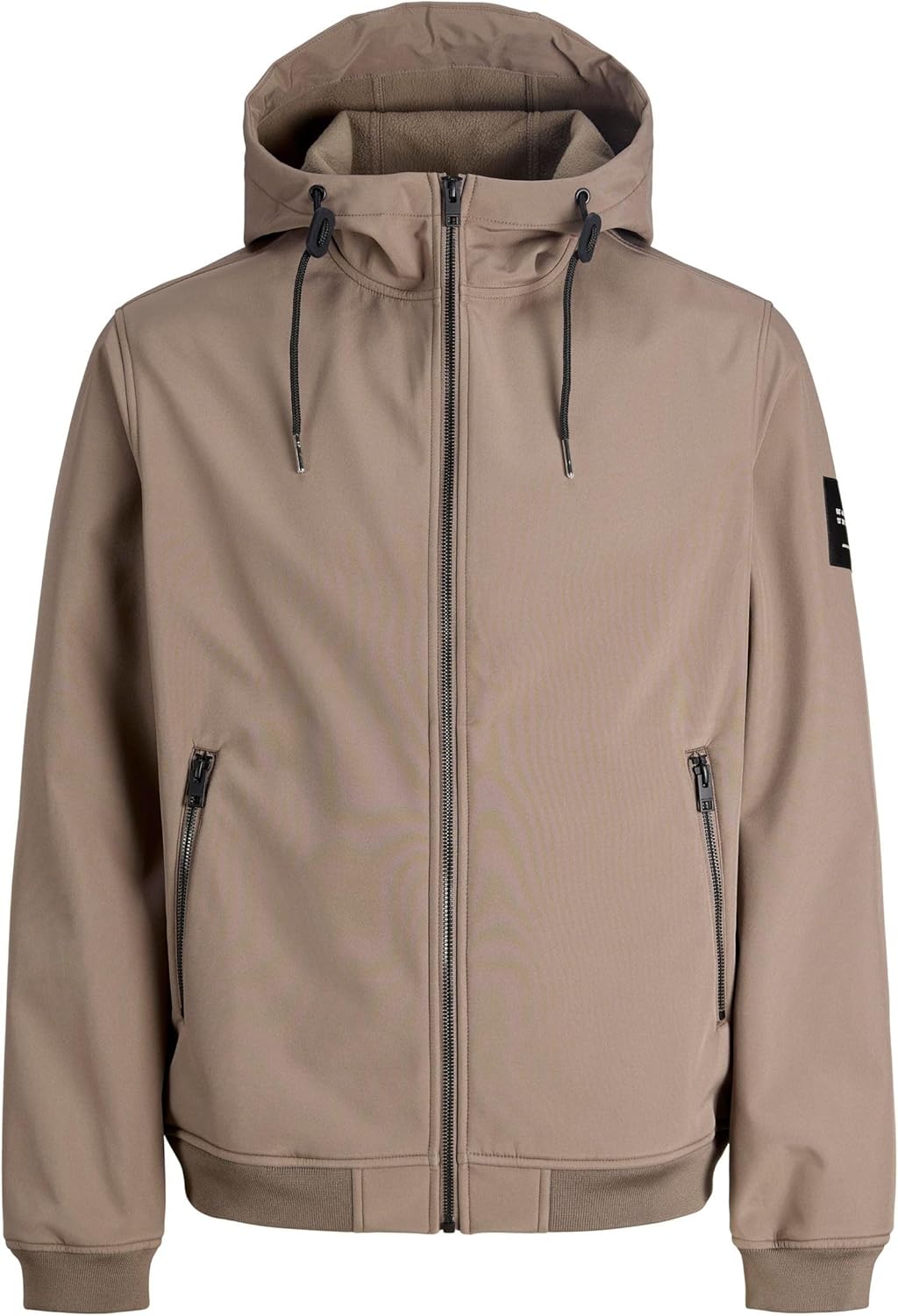 Men’s softshell jacket windproof water resistant outdoor lightweight jacket khaki front view