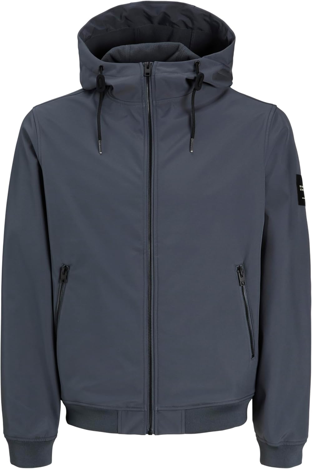 Men’s softshell jacket windproof water resistant outdoor lightweight jacket dark grey front view
