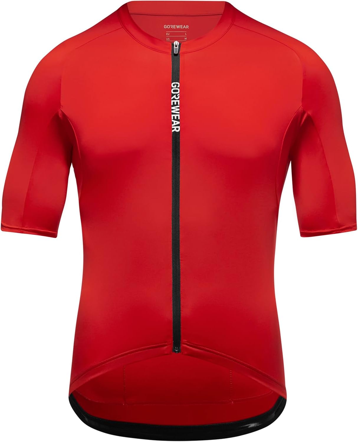 Men’s performance cycling jersey lightweight breathable short sleeve road bike shirt red front view