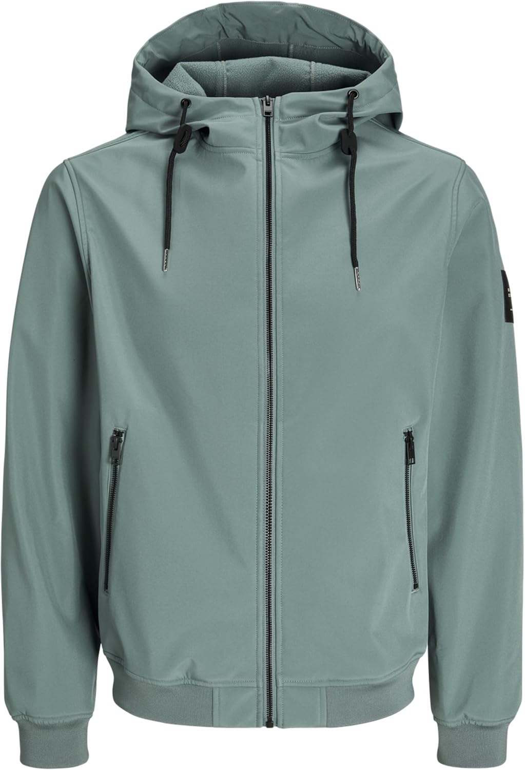 Men’s softshell jacket windproof water resistant outdoor lightweight jacket mint green front view