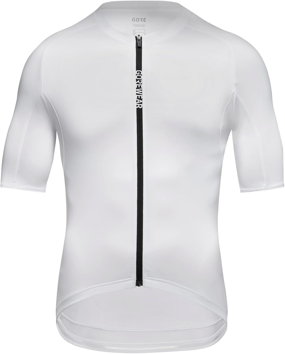 Men’s performance cycling jersey lightweight breathable short sleeve road bike shirt white front view