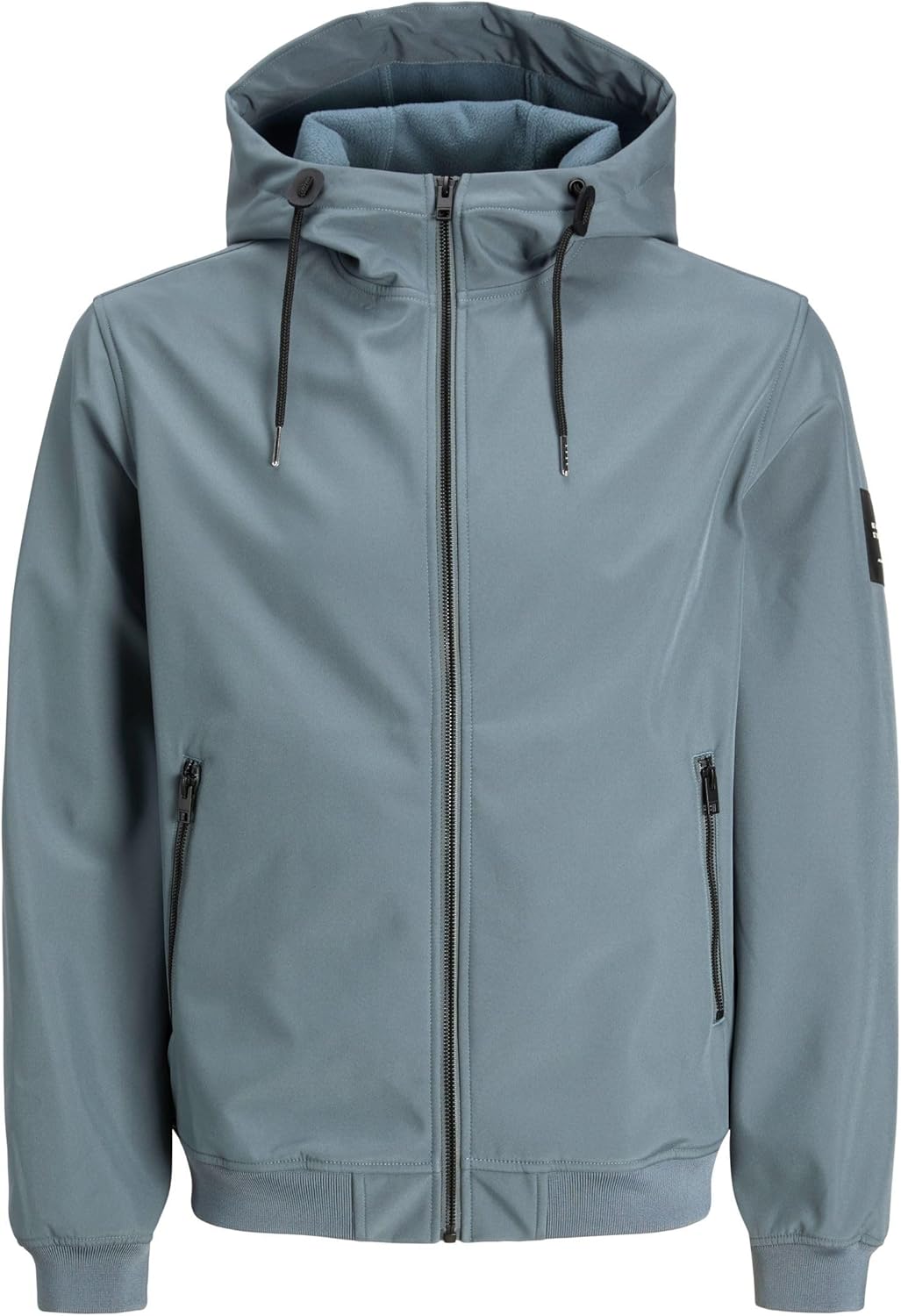 Men’s softshell jacket windproof water resistant outdoor lightweight jacket light blue front view