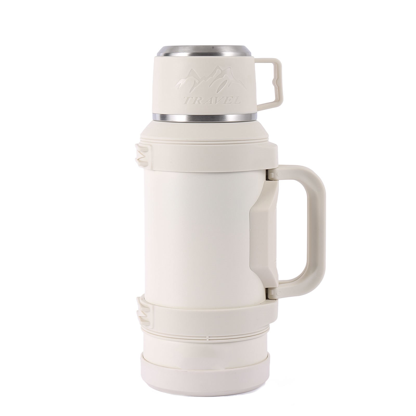 White 1700ml Insulated Drink Bottle for Outdoor Adventures